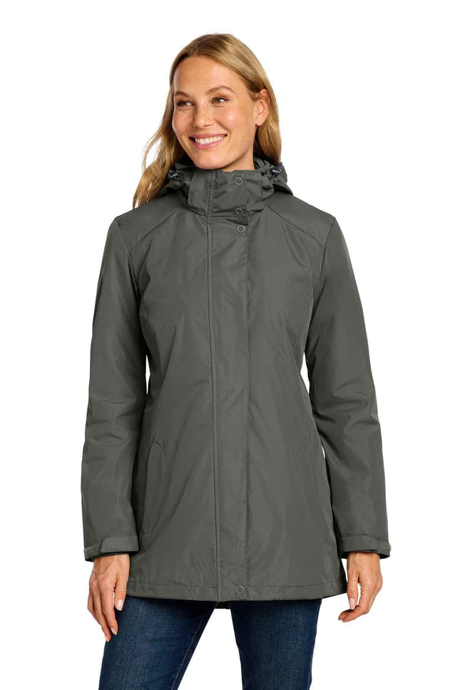 Port Authority Women's AllWeather 3in1 Jacket L123 Storm Grey