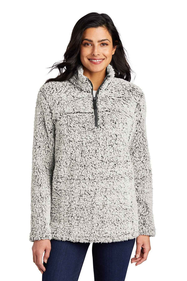 Port Authority Women's Cozy 1/4Zip Fleece L130 Grey Heather