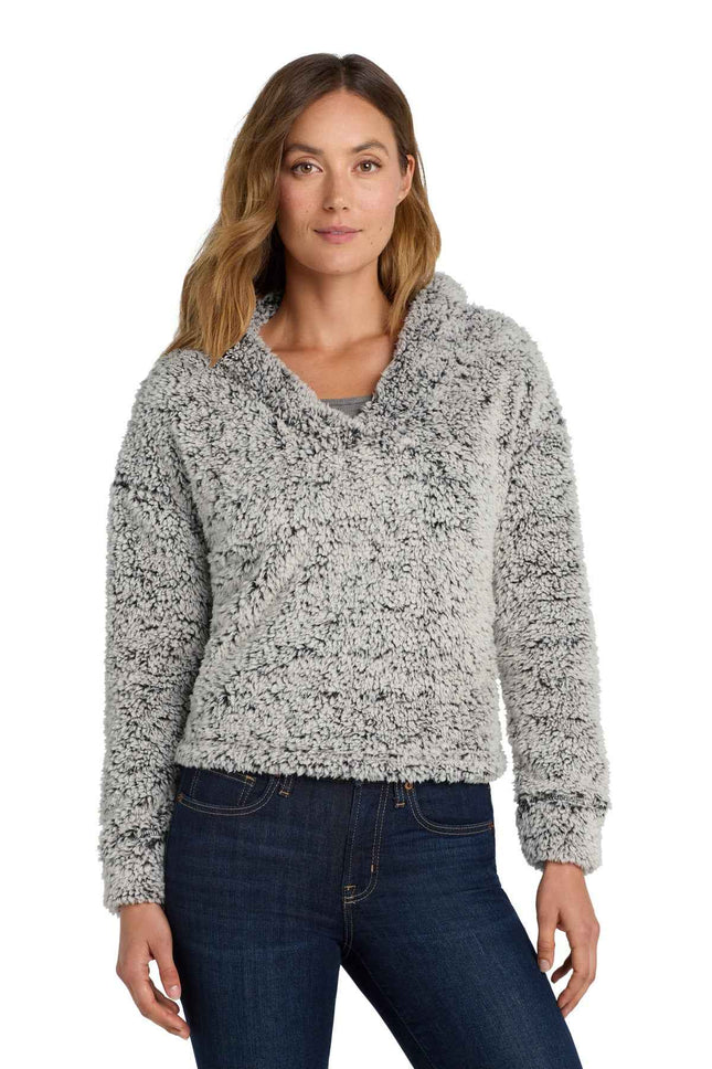 Port Authority Women's Cozy Fleece Hoodie L132 Grey Heather