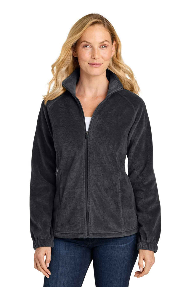 Port Authority Women's Plush Fleece FullZip Jacket L190 Black