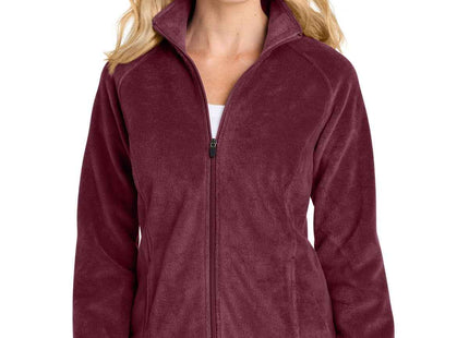 Port Authority Women's Plush Fleece FullZip Jacket L190 Club Burgundy
