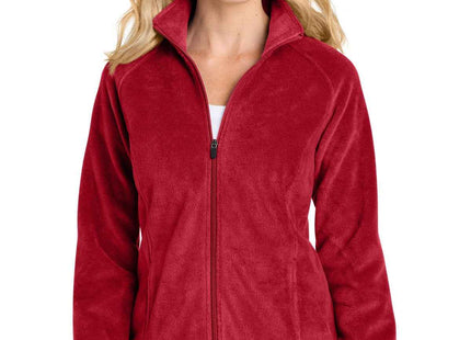 Port Authority Women's Plush Fleece FullZip Jacket L190 Rich Red