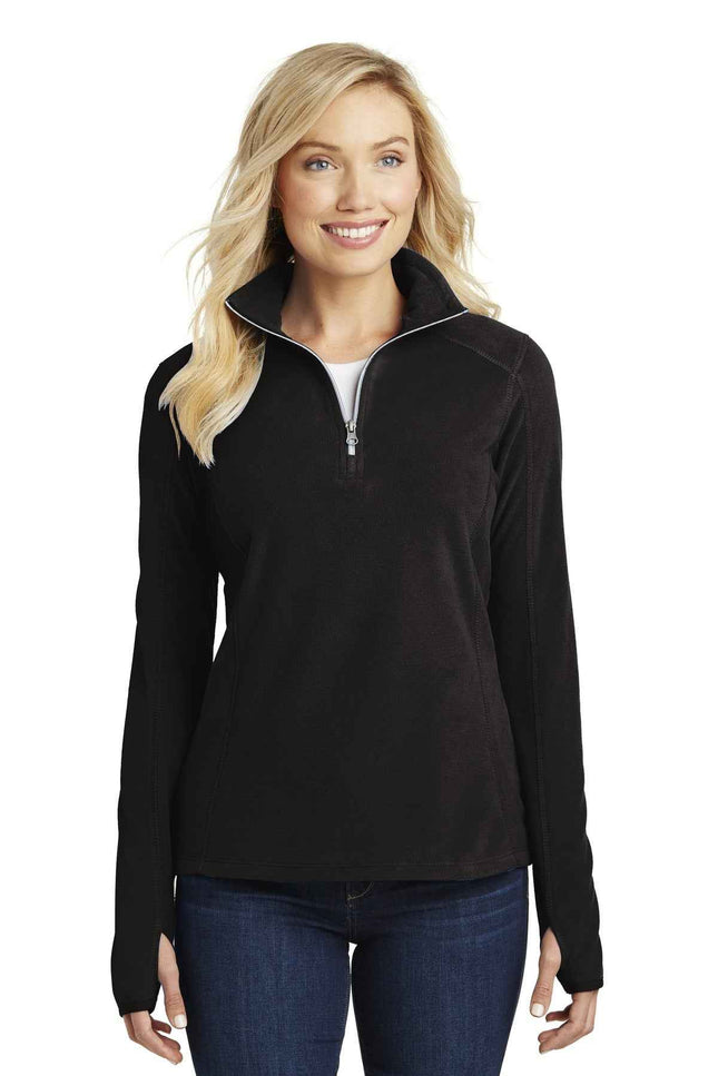 Port Authority Women's Microfleece 1/2Zip Pullover L224 Black