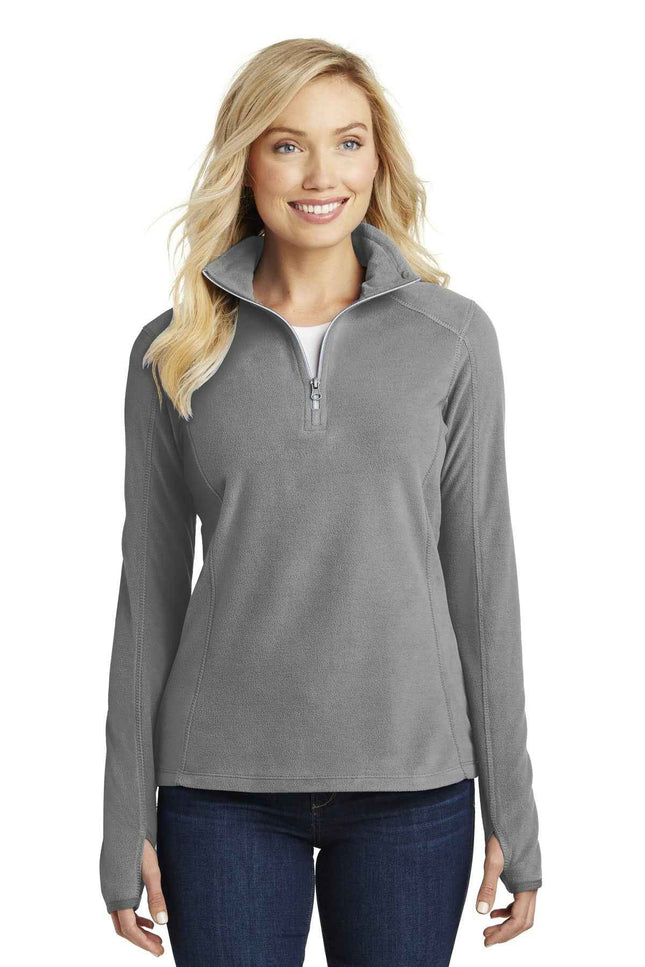 Port Authority Women's Microfleece 1/2Zip Pullover L224 Pearl Grey