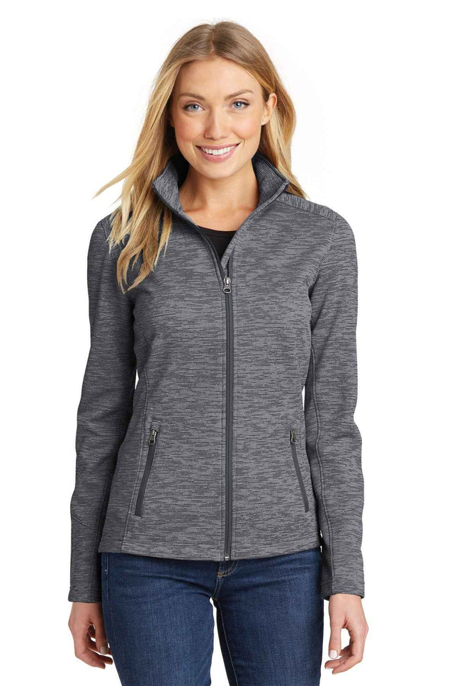 Port Authority Women's Digi Stripe Fleece Jacket L231 Black