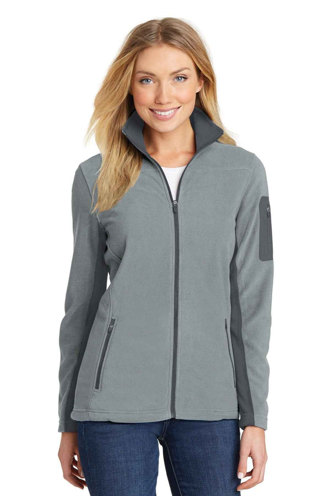 Port Authority Women's Summit Fleece FullZip Jacket L233 Frost Grey Magnet