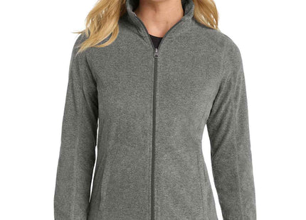 Port Authority Women's Heather Microfleece FullZip Jacket L235 Pearl Grey Heather