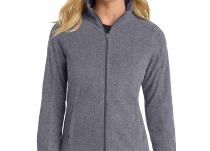 Port Authority Women's Heather Microfleece FullZip Jacket L235 True Navy Heather