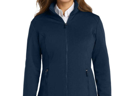 Port Authority Women's Grid Fleece Jacket L239 River Blue Navy