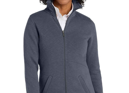 Port Authority Women's Slub Fleece FullZip Jacket L293 Slate Grey
