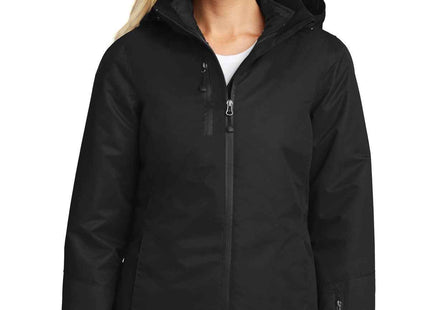 Port Authority Women's Vortex Waterproof 3in1 Jacket L332 Black Black
