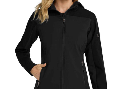 Port Authority Women's Hooded Core Soft Shell Jacket L335 Black