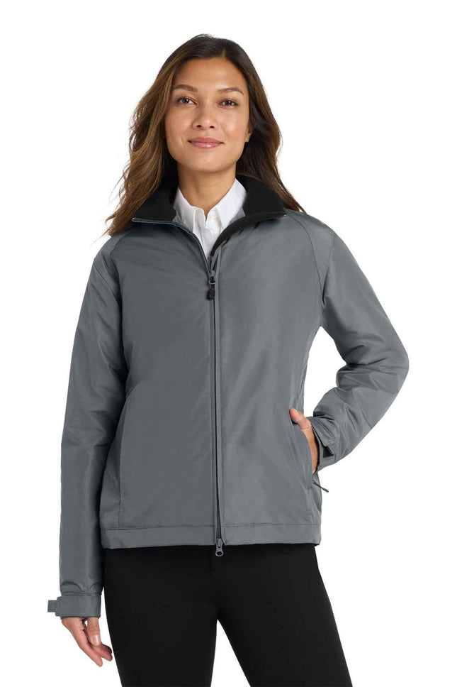 Port Authority Women's Challenger Jacket L354 Steel Grey True Black