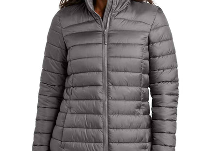 Port Authority Women's Horizon Puffy Long Jacket L365 Deep Smoke