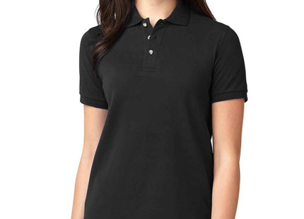 Port Authority Women's Heavyweight Cotton Pique Polo L420 Black