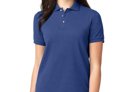 Port Authority Women's Heavyweight Cotton Pique Polo L420 Royal