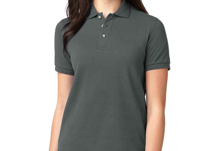 Port Authority Women's Heavyweight Cotton Pique Polo L420 Steel Grey