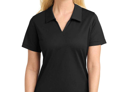 SportTek Women's DriMesh VNeck Polo L469 Black