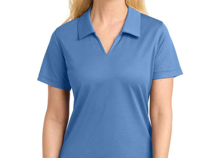 SportTek Women's DriMesh VNeck Polo L469 Blueberry