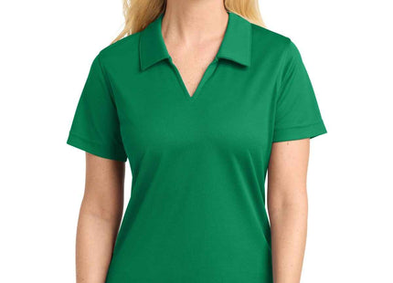 SportTek Women's DriMesh VNeck Polo L469 Kelly Green