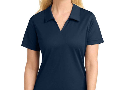 SportTek Women's DriMesh VNeck Polo L469 Navy