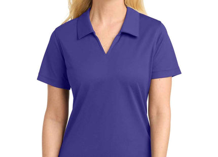 SportTek Women's DriMesh VNeck Polo L469 Purple