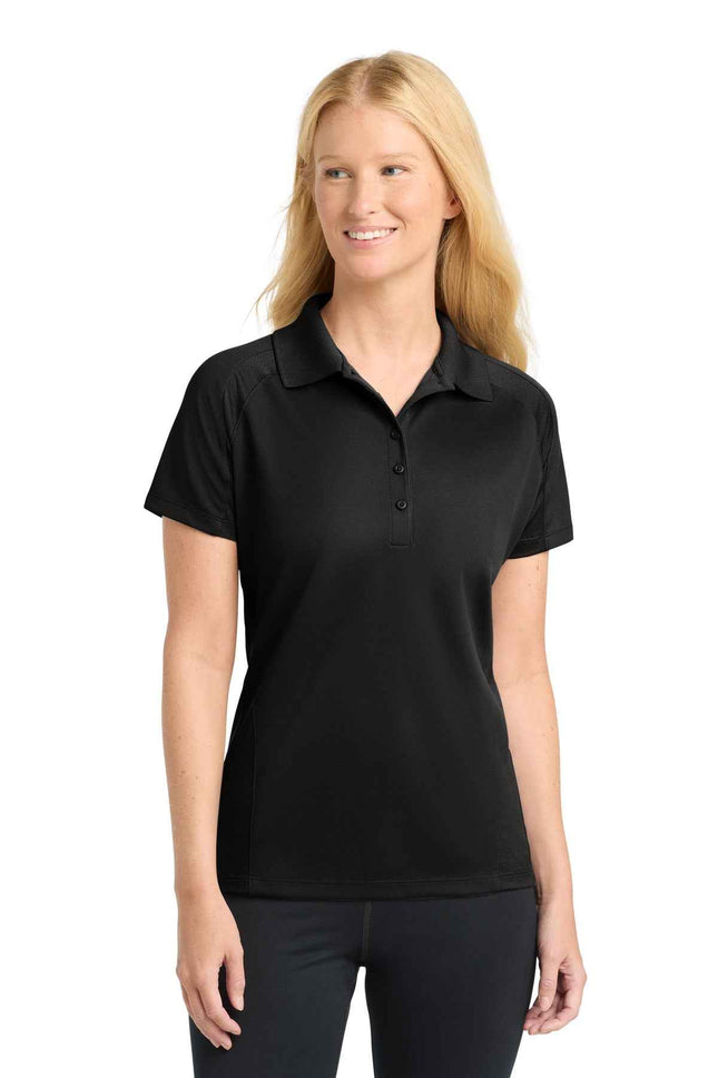 SportTek Women's DriMesh Pro Polo L474 Black