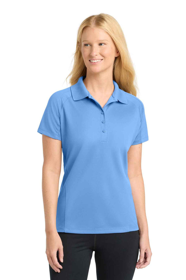 SportTek Women's DriMesh Pro Polo L474 Carolina Blue