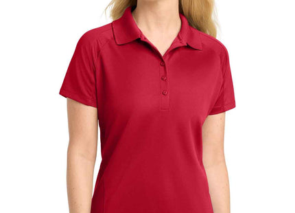SportTek Women's DriMesh Pro Polo L474 Engine Red