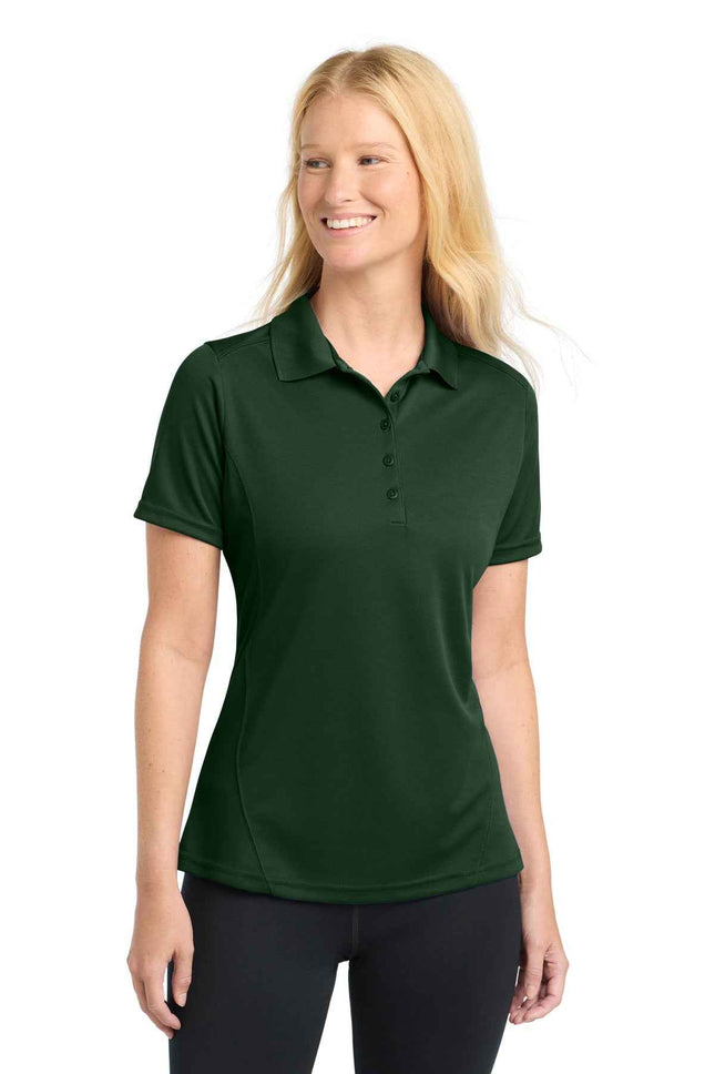 SportTek Women's Dry Zone Raglan Accent Polo L475 Forest Green