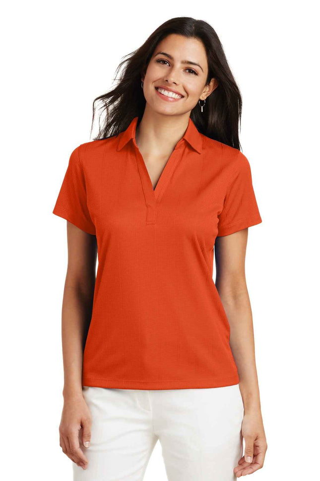 Port Authority Women's Performance Fine Jacquard Polo L528 Autumn Orange