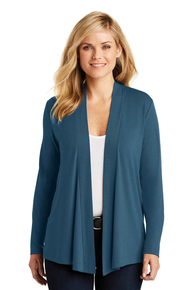 Port Authority Women's Concept Open Cardigan L5430 Dusty Blue
