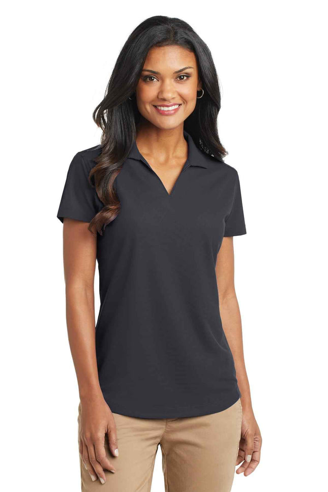Port Authority Women's Dry Zone Grid Polo L572 Battleship Grey