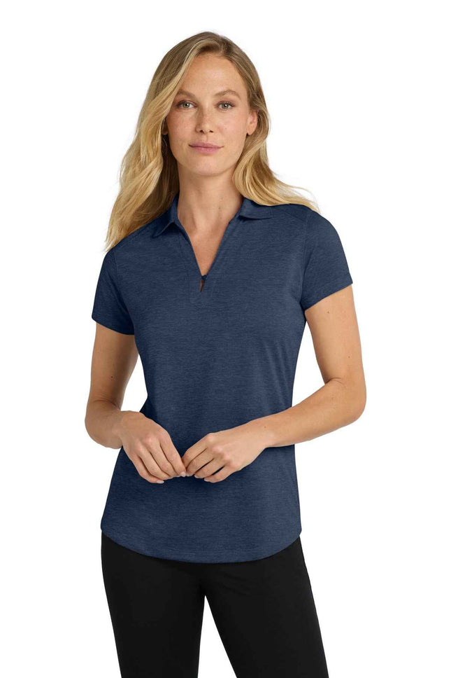 Port Authority Women's Digi Heather Performance Polo L574 Dress Blue Navy