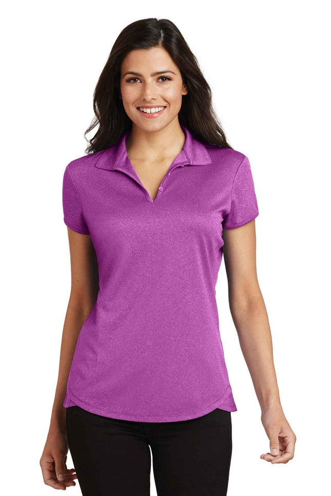 Port Authority Women's Trace Heather Polo L576 Berry Heather