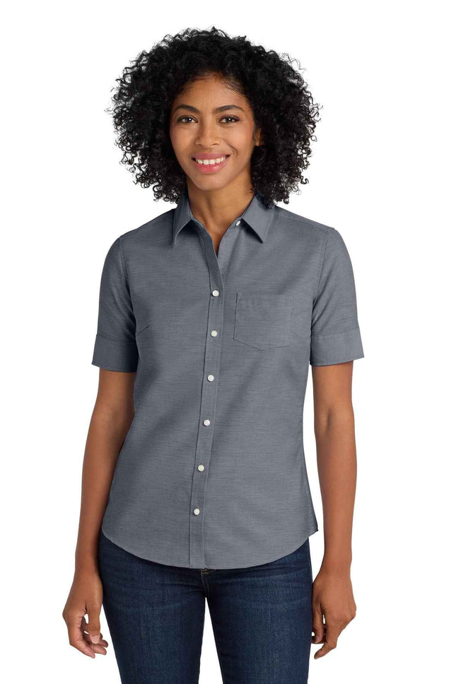 Port Authority Women's Short Sleeve SuperPro Oxford Shirt L659