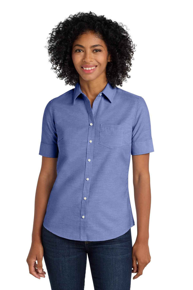 Port Authority Women's Short Sleeve SuperPro Oxford Shirt L659