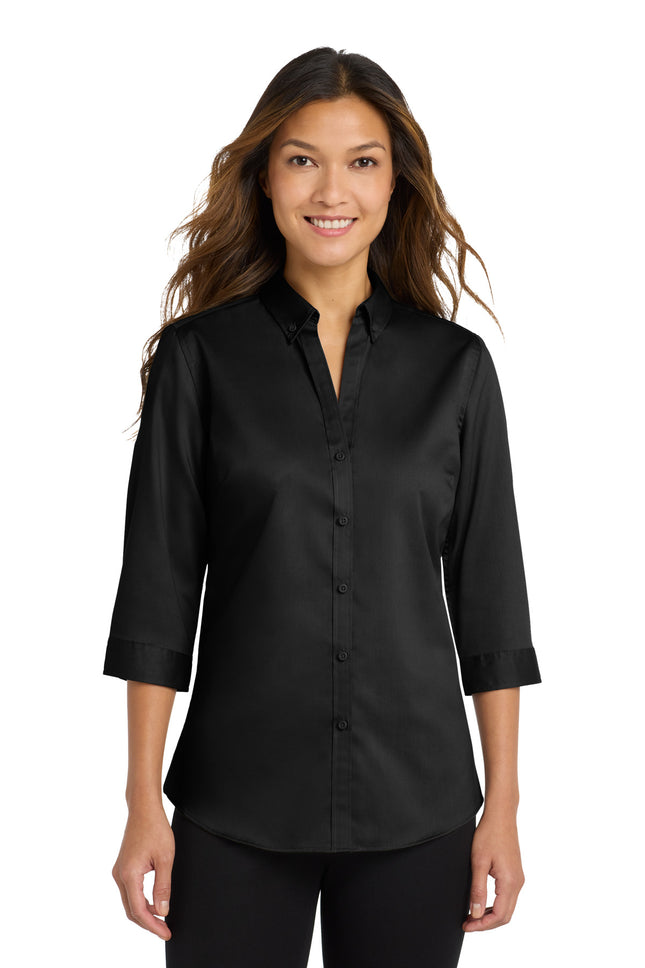 Port Authority Women's 3/4Sleeve SuperPro Twill Shirt L665