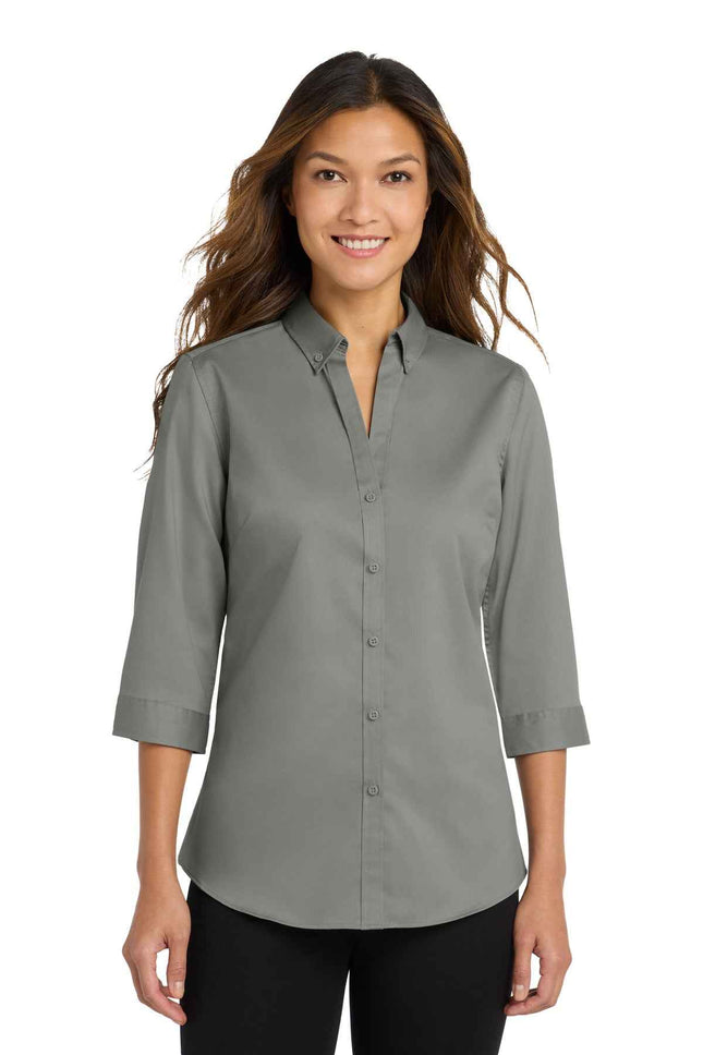 Port Authority Women's 3/4Sleeve SuperPro Twill Shirt L665