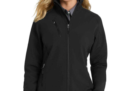 Port Authority Women's Textured Soft Shell Jacket L705 Black