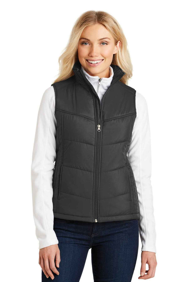 Port Authority Women's Puffy Vest L709 Black Black