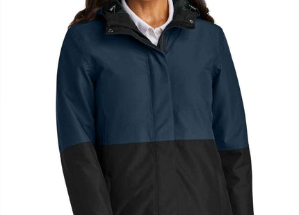 Port Authority Women's Insulated Heavy Ripstop Jacket L721 Dress Blue Navy Deep Black