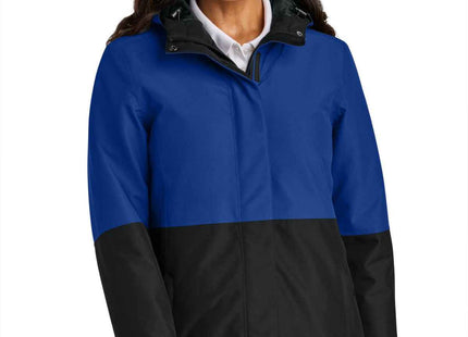 Port Authority Women's Insulated Heavy Ripstop Jacket L721 True Royal Deep Black