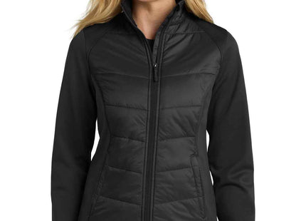 Port Authority Women's Hybrid Soft Shell Jacket L787 Deep Black