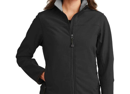 Port Authority Women's Glacier Soft Shell Jacket L790 Black Chrome