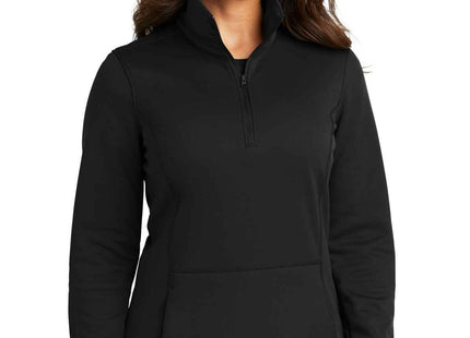 Port Authority Women's Smooth Fleece 1/4Zip L804 Deep Black