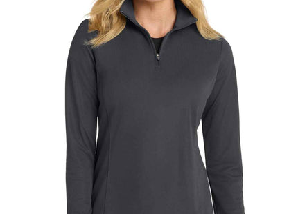 Port Authority Women's Pinpoint Mesh 1/2Zip L806 Battleship Grey