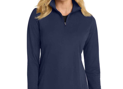Port Authority Women's Pinpoint Mesh 1/2Zip L806 True Navy