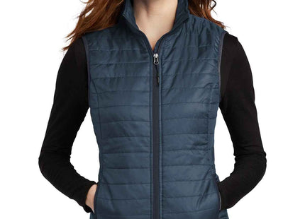 Port Authority Women's Packable Puffy Vest L851 Regatta Blue River Blue Navy