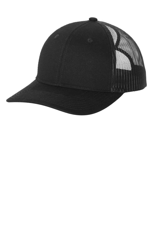 Port Authority Snapback Ponytail Trucker Cap LC401 Black OSFA